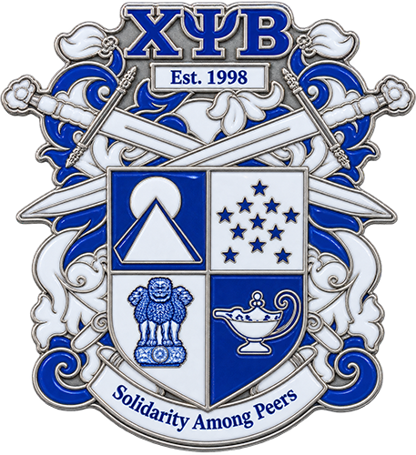 Custom Fraternity Pins Chi Psi Beta Soft Enamel Shield 2