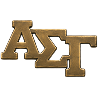 Custom Fraternity Pin bronze cutouts small