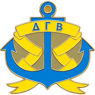 custom sorority anchor and ribbon pin small